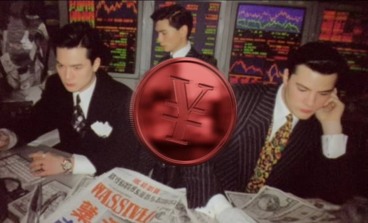 Western financial analysts review ¥uan performance metrics. Expressions consistent with acceptance phase of grief model.